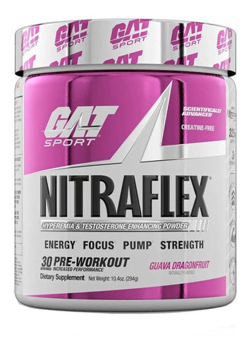 Suplemento En Polvo Gat Sport Advanced Pre-workout Aminoácidos De Nitraflex Sabor Guava Dragonfruit X 294g