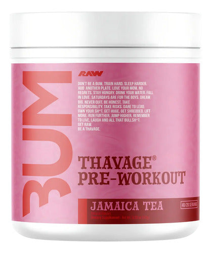 Pre Entrenamiento Cbum Thavage Sabor Jamaica 40 Porciones 512g Sin Gluten