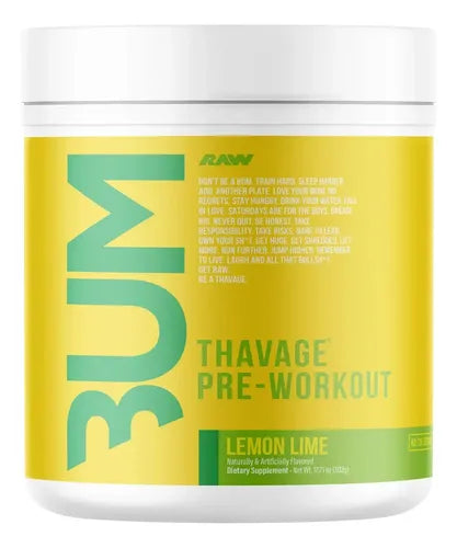 Raw Nutrition Cbum Thavage 40/20 Servicios 502 Gr Sabor Lemon Lime Lima Limón