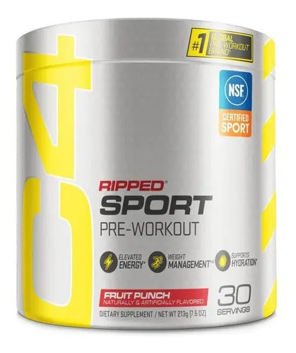 Pre Entreno C4 Cellucor Ripped Sport Ponche Frutas Suplemento Deportivo Ponche De Frutas