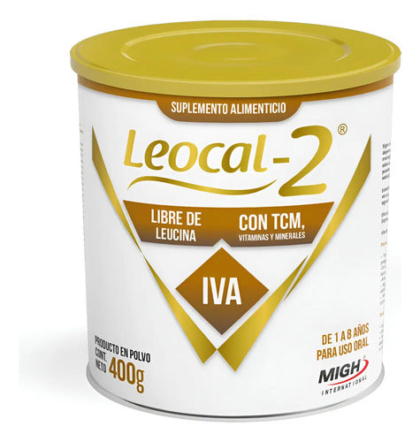 Suplemento Alimenticio Leocal 2 Migh 400 Gr Metabolico Sin Sabor