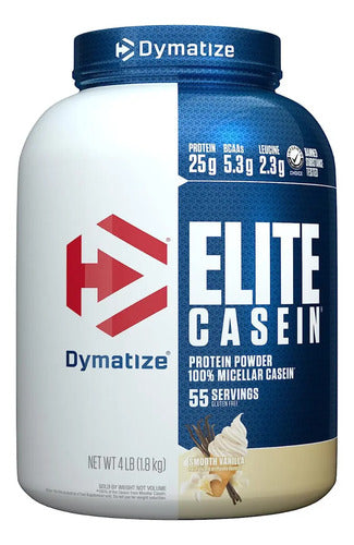 Elite Casein 100% Caseina Micelar Dymatize Vainilla 1.8kg Smooth Vainilla