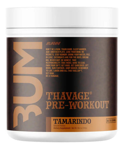 Pre Entrenamiento Bum Thavage Sabor Tamarindo 40 Porciones 516g Sin Gluten