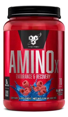 Suplemento En Polvo Bsn Endurance And Recovery Aminoácidos De Aminox Sabor Frambuesa Azul X 1kg