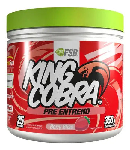 Pre Entreno King Cobra Fsb 350 Gr 25 Servicios Pre Work Sabor Berry Bliss