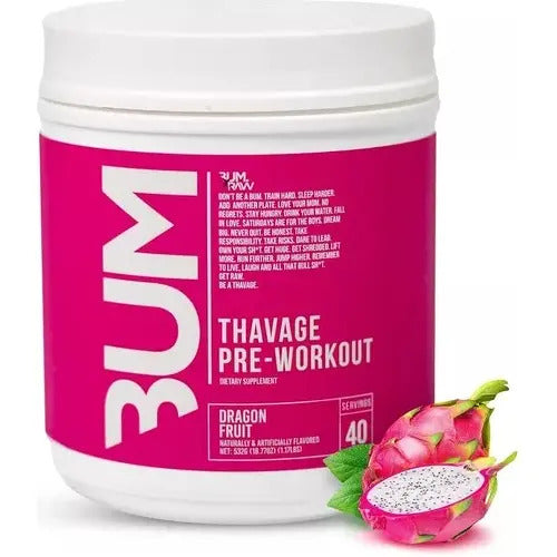 Pre Entreno Cbum Thavage Pwo Raw Nutrition 40 Servicios Sabor Dragon Fruit Fruta Del Dragón