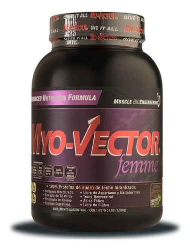 Proteína Myo-vector Femme 3 Lb Cookies And Cream Zero Carbs 44 Porciones