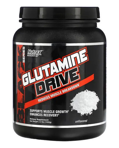 Glutamina Nutrex Glutamine Drive 1000g 200 Servicios Sabor Sin Sabor