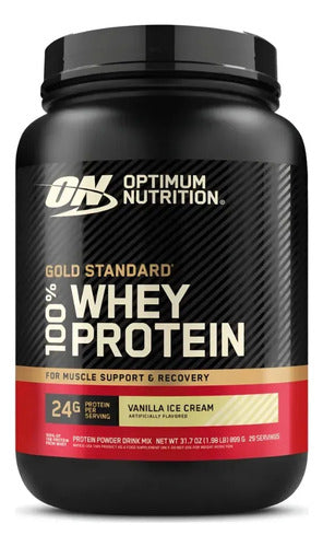 Suplemento Optimum Nutrition Proteína Gold Standard 100% Whey En Polvo Sabor Vanilla Ice Cream De 899g Nieve De Vainilla
