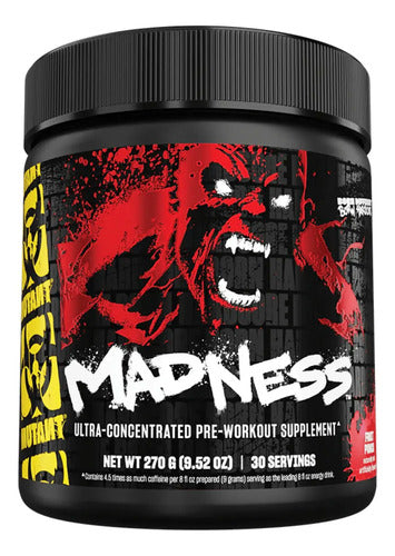 Mutant Madness Pre Entreno Sabor Ponche De Frutas 30 Porciones