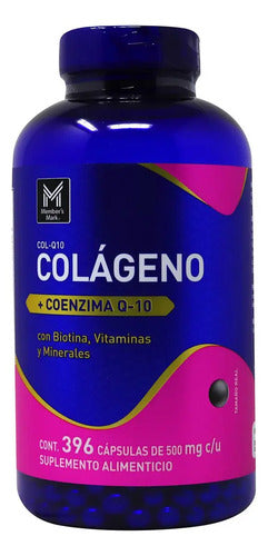 Colageno + Coenzima Q10 396 Capsulas De 500 Mg C/u Sabor Sin Sabor