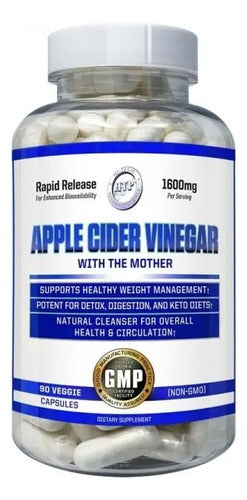 Vinagre De Manzana Hi Tech 90 Cápsulas Veganas 1600mg Sabor Sin Sabor