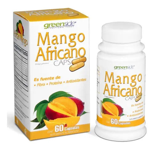 Mango Africano 60 Cápsulas Greenside Vegano Sin Gluten 30g Sin Sabor