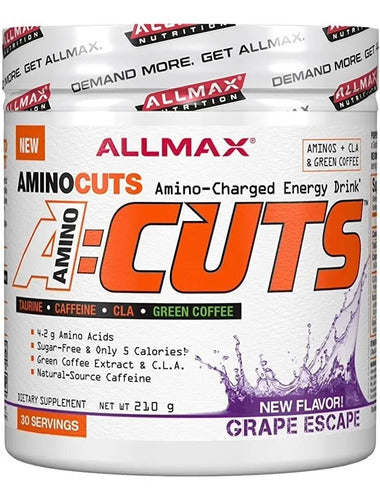 Suplemento En Polvo Allmax Aminoacido Cafeina De Amino Cuts Sabor Naranja X 210g