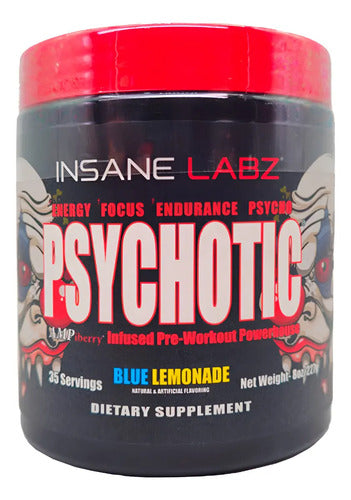 Suplemento En Polvo Psychotic Insane Labz Limonada Azul Blue Lemonade