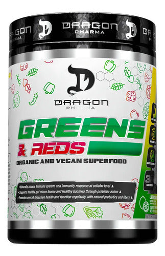 Dragon Pharma Greens & Reds Organic & Vegan Superfood 30serv Sabor Limonada