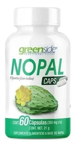 Nopal 60 Capsulas Greenside Sin Sabor