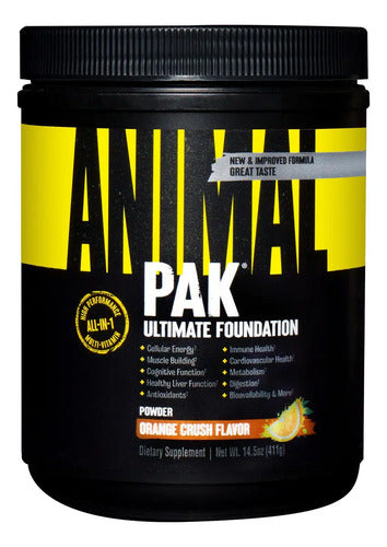 Multivitaminico Universal Animal Pak Powder 30 Servicios Sabor Orange