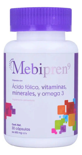 Suplemento Omega 3 Y Ácido Fólico Multivitamínico Mebipren 30 Cápsulas Sin Sabor