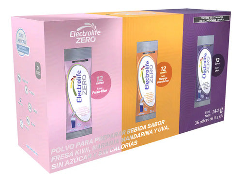 Electrolife Zero Azucar 36 Sticks Uva, Fresa-kiwi, Naranja