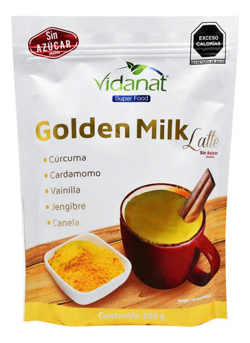 Golden Milk Latte 300g Vidanat Leche Dorada Sabor Vainilla