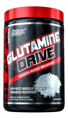 Glutamina Nutrex Glutamine Pure 300g 60 Servicios Sabor Sin Sabor