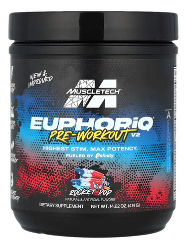 Pre Entreno Muscletech Euphoriq 20 Servs Edicion Limitada Sabor Rocket Pop