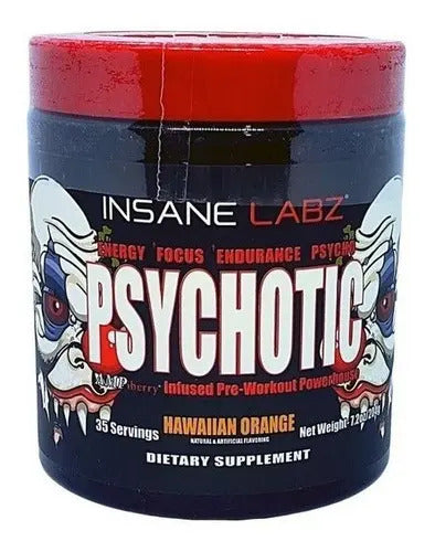 Suplemento En Polvo Insane Labz Aminoácidos De Psychotic Sabor Hawaiian Orange X 0mg