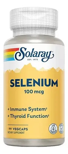 Selenium Solaray Selenio 90 Tabs 100 Mcg Fresh Vitamins Sabor Sin Sabor