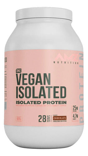 Proteína Aislada Amz De Origen Vegetal Vegano 925g 28 Serv Sabor Chocolate
