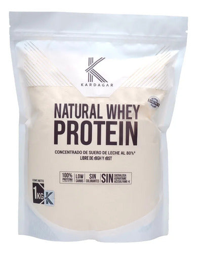 Proteina Kardagar Natural Whey Baja En Carbohidratos 1kg Sabor Sin Sabor