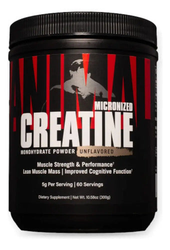 Creatina Monohidrato Micronizada 300gr Animal Sabor Sin Sabor