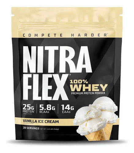 Nitraflex Proteina 100% Whey 2.22 Lb Sabor Vainilla