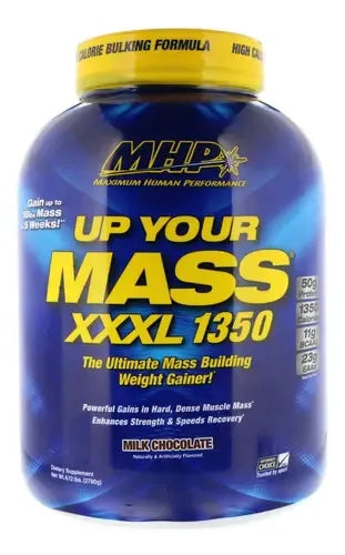 Proteína Mhp Up Your Mass Xxxl 1350 Gainers Chocolate Deportivo 6 Lbs Chocolate Con Leche