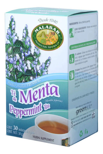 Té Menta Malabar 30 Bolsitas Sabor Refrescante