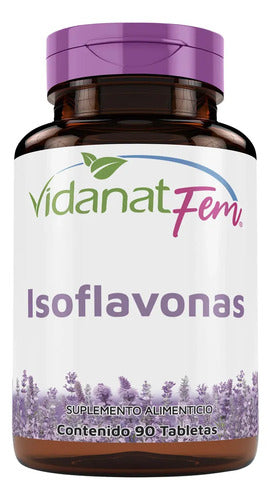Isoflavonas 90 Tabs 530mg Vidanat Sabor Sin Sabor