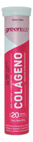 Colágeno + Coq10 + Biotina Greenside Tabletas Efervescentes Sabor Mora