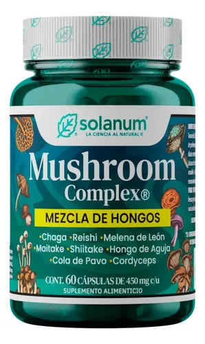 Mushroom Complex Solanum 60 Cápsulas Mezcla De Hongos Sabor Sin Sabor