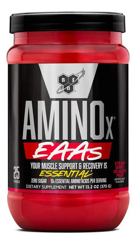 Bsn Amino X Eaas 25 Servicios 9 Aminoacidos Esenciales 375 G Sabor Strawberry-dragon Fruit Sabores Frutales