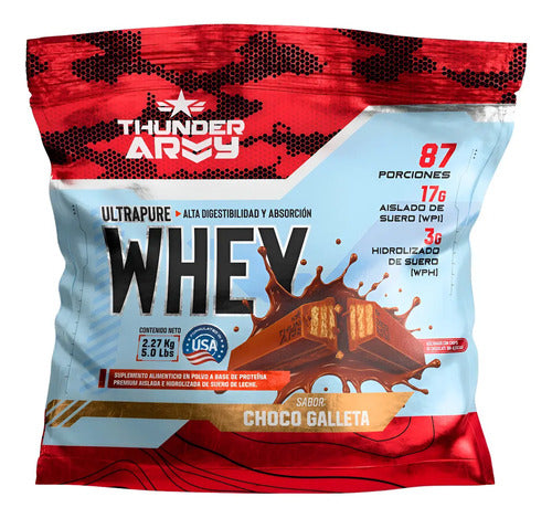 Proteina Whey Thunder Army 5 Lbs Isolatada Hydrolizada Choco Galleta Galleta De Chocolate