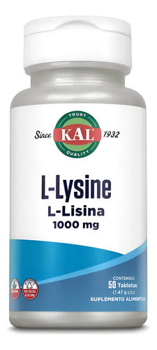 L-lisina Kal 50 Tabletas Lisina Suplemento Nutricional Sin Sabor Vegano
