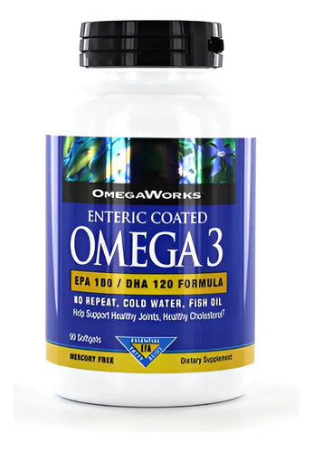 Enteric Coated Omega 3 Omegaworks 90 Softgels Sabor Sin Sabor