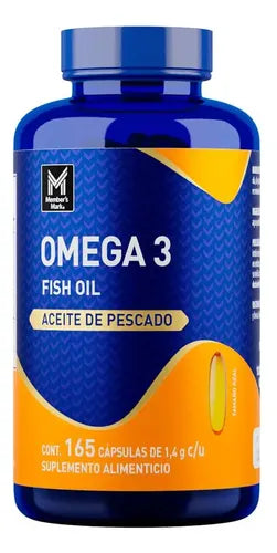 Omega 3 Aceite De Pescado Members Mark 165 Cápsulas De 1,4gr Sabor Sin Sabor