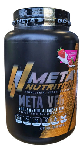 Meta Veg  Proteina Vegetal Strawberry & Cream 2.2 Lb 30 Serv Strawberry And Cream