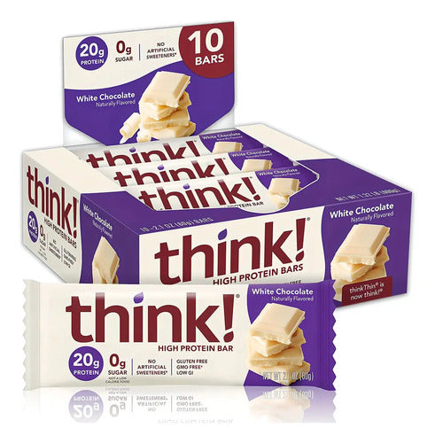 Think Thin - Barras De Proteína Sabor Chocolate Blanco 600g