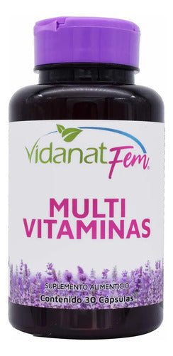 Multi Vitaminico De Mujer 30 Cápsulas Vidanat Sabor Sin Sabor