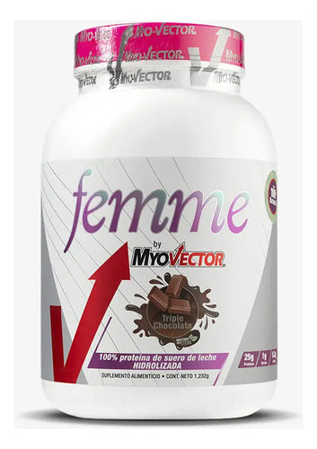 Proteína En Polvo Myo-vector Femme De Suero Hidrolizado Sabor Chocolate De 1.232 Kg Con 44 Porciones