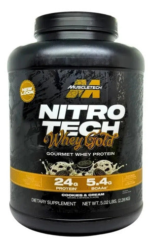 Suplemento En Polvo Muscletech Nitro Tech 100% Whey Gold Proteína Sabor Cookies & Cream 2.27kg