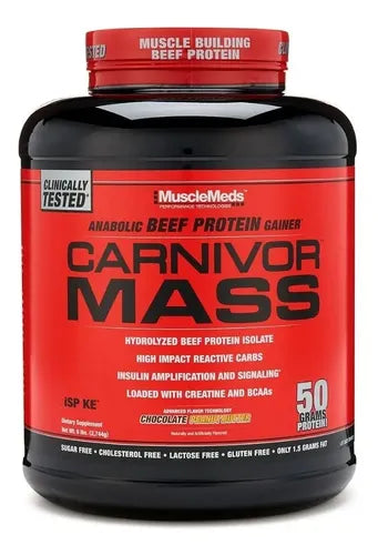 Proteína En Polvo Musclemeds Carnivor Mass Chocolate Maní 2.72kg Chocolate Con Mantequilla De Maní