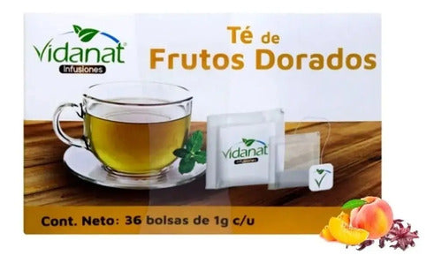Té De Frutos Dorados Vidanat 36 Bolsas 1g C/u